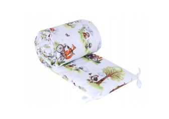 Ochranný mantinel do postieľky - Líška na bicykli