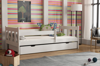 Posteľ Martin 180x80 cm - BIELA + šuplík + rošt ZADARMO