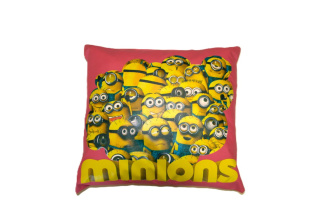 Detská obliečka na vankúš 40x40 cm - Mimoni / ružová