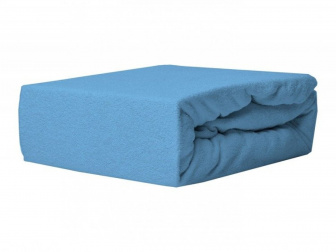 Plachta froté LUX s gumka 180/80 cm - modrá