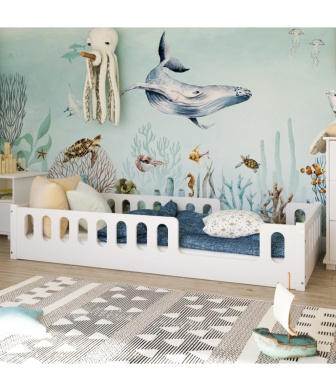 Montessori posteľ Mony90/200 cm - biela