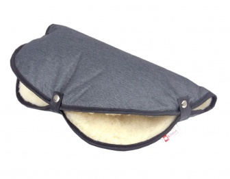 Rukávnik na madlo kočíkov jeans šedý