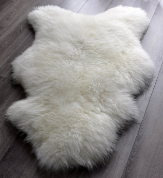 Ovčí kožušina 100% prírodná 90-100 cm - biela