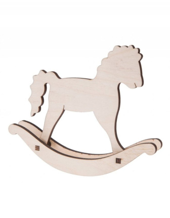 Drevený hojdací koník - 17 cm