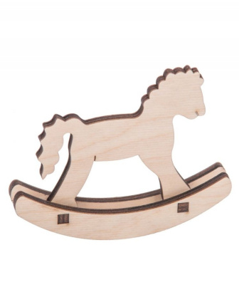 Drevený hojdací koník - 12 cm