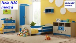 Posteľ Nela N20 160/80 cm - MODRÁ + matrac a rošt ZADARMO