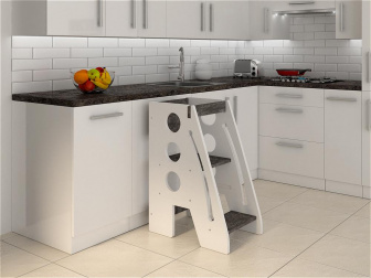 Náučná veža Helper New biela-šedá