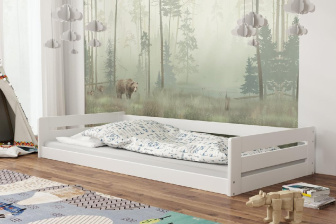 Posteľ z masívu Betka 160/80 cm - BIELA + rošt ZADARMO