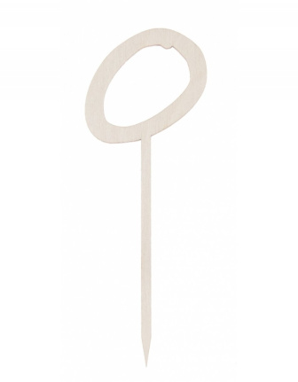 Drevené číselné zapichovátko - Nula