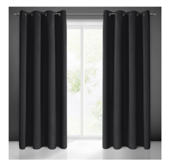 Záves Panama 140/250 cm s oky - čierná