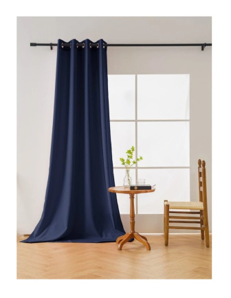 Záves Panama 140/250 cm s oky - tmavo modrá