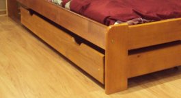 Zvýšený šuplík pod posteľ 200 cm jelša