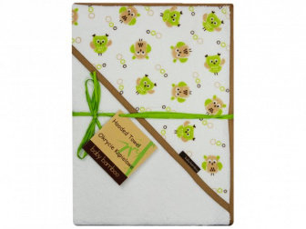 Bambusová osuška s kapucí 100x100 cm bielá