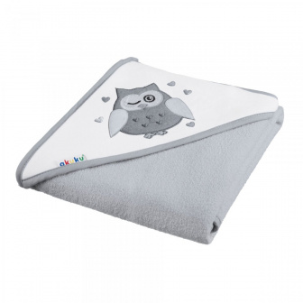 Detská osuška 100x100 šedá sova