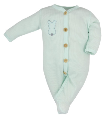 Dojčenský overal rebrovaný zelený