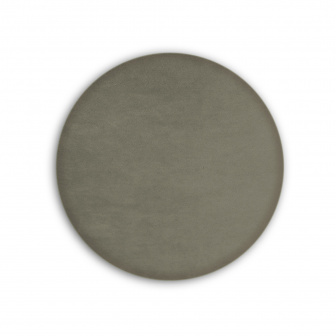 Čalúnený nástenný panel kolo - priemer 40 cm, výška 5 cm - šedobéžová