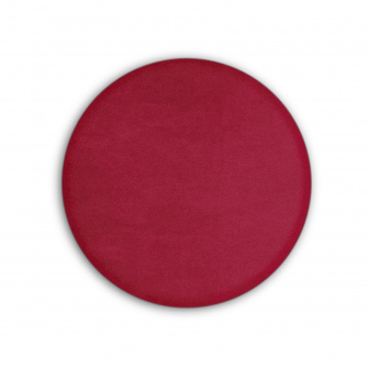 Čalúnený nástenný panel kolo - priemer 20 cm, výška 3 cm - rubínová