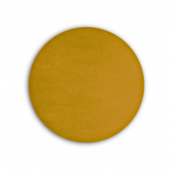 Čalúnený nástenný panel kolo - priemer 30 cm, výška 5 cm - horčicová