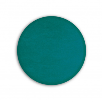 Čalúnený nástenný panel kolo - priemer 20 cm, výška 3 cm - zelenomodrá