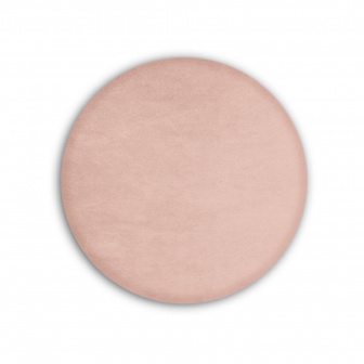 Čalúnený nástenný panel kolo - priemer 20 cm, výška 3 cm - světlo růžová