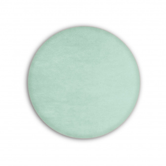 Čalúnený nástenný panel kolo - priemer 20 cm, výška 5 cm - mátová
