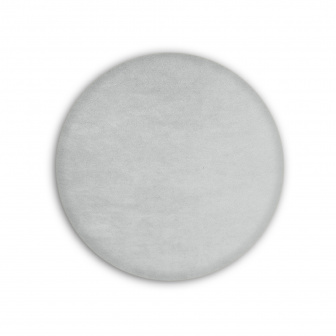 Čalúnený nástenný panel kolo - priemer 30 cm, výška 5 cm - popolavá