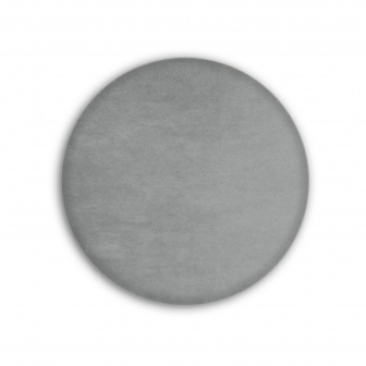 Čalúnený nástenný panel kolo - priemer 20 cm, výška 3 cm - šedá