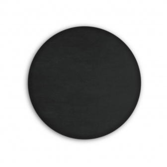 Čalúnený nástenný panel kolo - priemer 40 cm, výška 3 cm - čierná