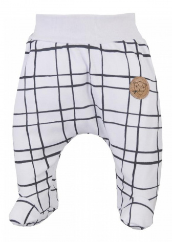 Dojčenské bavlnené polodupačky Mini bear - šedé