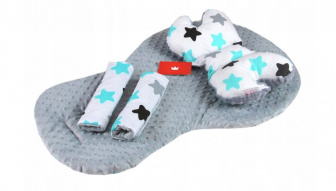 Podložka do kočíka obojstranná minky 3v1 - nr.8