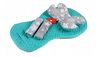 Podložka do kočíka obojstranná minky 3v1 - nr.3