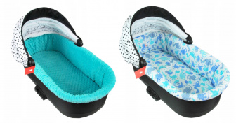 Obojstranné polstrovanie do korbičky + matrac - dino