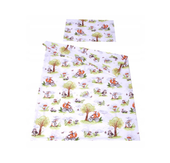 Obliečky do postielky 120/90 cm - Líška na bicykli