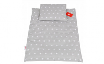 Obliečky do postielky 120/90 cm - šedá hviezdička