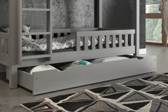 Prístelka pod postel 190/80 cm smrk sivá