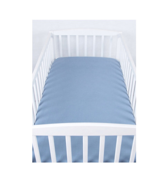 Mušelínové prestieradlo s gumkou 60x120 cm - modrá