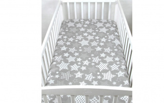 Plachta bavlnená s gumka 120/60 cm - veĺké hviezdy