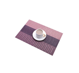 Prestieranie pletené / PVC 1 kus - pruh - bordó