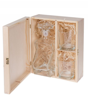 Krabička na fľašu 2 poháre Carmen