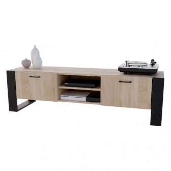 Stolík RTV Aspect - dub bardolino/čierna