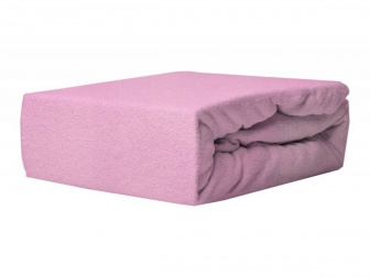 Plachta froté s gumka 120/60 cm - růžová
