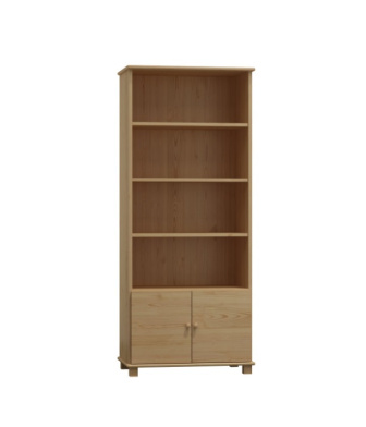 Policový regál - knižnica z masívu borovice 100 90/190/42 cm