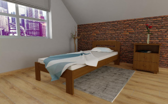 Posteľ masív Šárka 90 x 200 cm - DUB + rošt ZADARMO