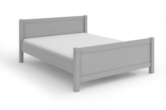 Posteľ z masívu Antoaneta 140x200 cm - ŠEDÁ + rošt ZADARMO