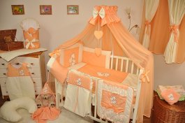 Súprava do postieľky slon lososový 10 dielov