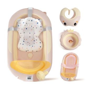 Detská vanička PupyHou + príslušenstvo 7 dielov - ružová