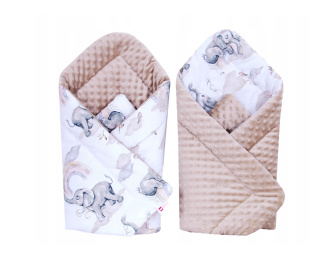 Zavinovačka obojstranná Minky - Slon béžová