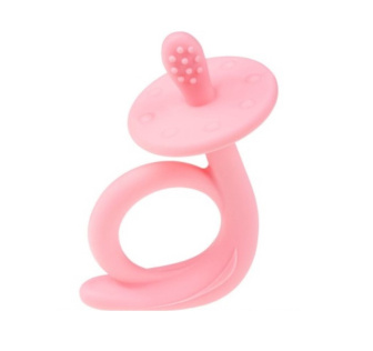 Silikónové hryzátko / slimak ružový