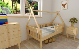 Posteľ z masívu Pavlík 80/180 + rošt ZADARMO - prírodná