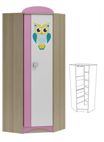 Rohová skriňa N27 - Sova